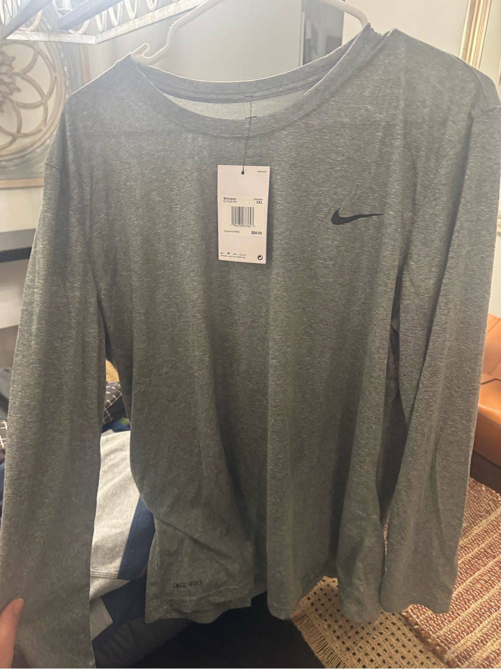 Nike wo Dri-FIT Long Sleeve Shirt - Gray
